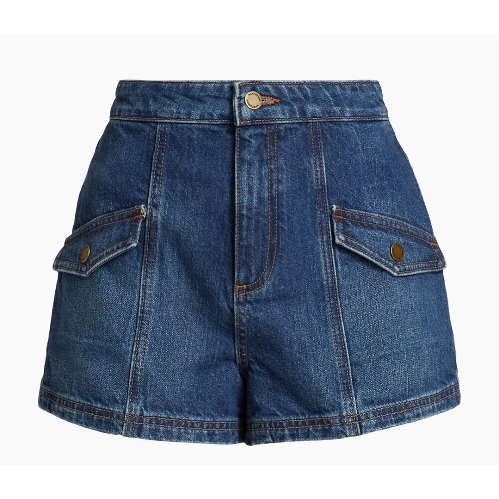 Ramy Brook Nova Denim High-Rise Shorts NWT Size 28